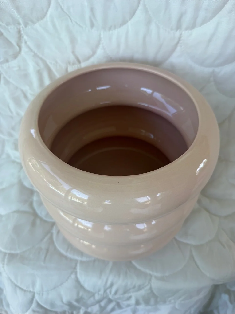 Blush Ceramic Stacked Accent Vase - Home Accents